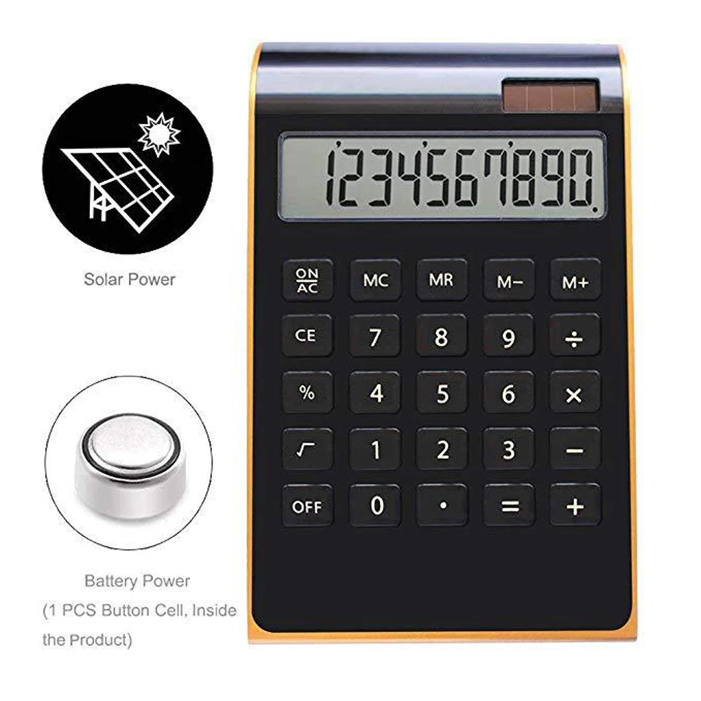 

Calculator -free Solar Ultra Thin Ultra-thin Electronic Portable Lightweight Gold Border