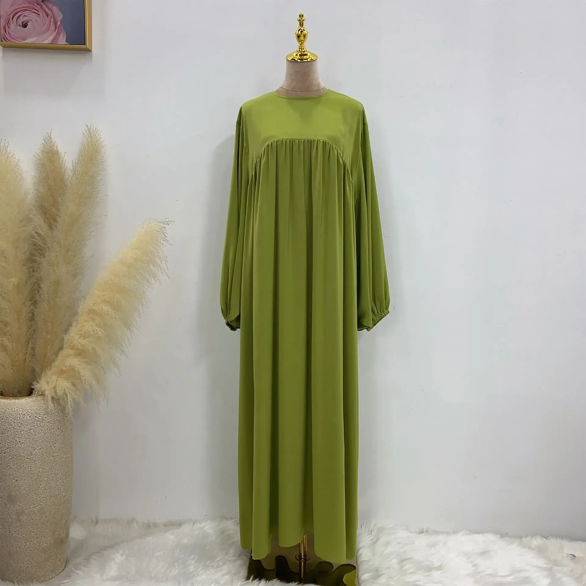 Eid robe musulmane femmes Abaya Khimar vêtement de prière ample grande balançoire robes solides Hijab Abayas caftan Ramadan Islam vêtements 2025