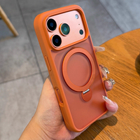 For Magsafe Metal Car Holder Ring Phone Case For iPhone 17 Pro Max 17 16 15 Pro 14 13 12 11 Air Magnetic Bumper Back Cases Cover