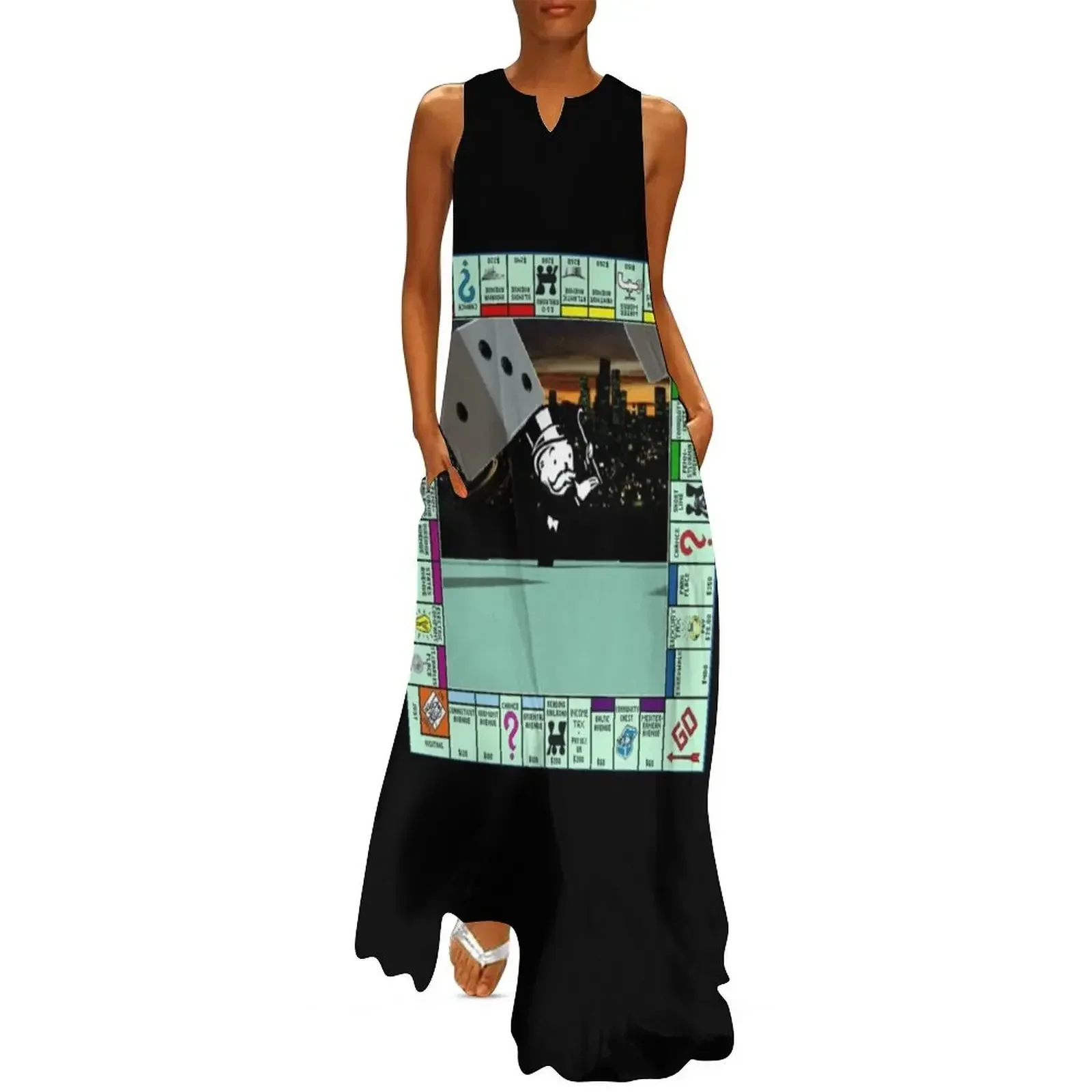 

Monopoly Retro Game Board Long Dress Beachwear women's evening dresses 2025 summer dresses long dress women Dress