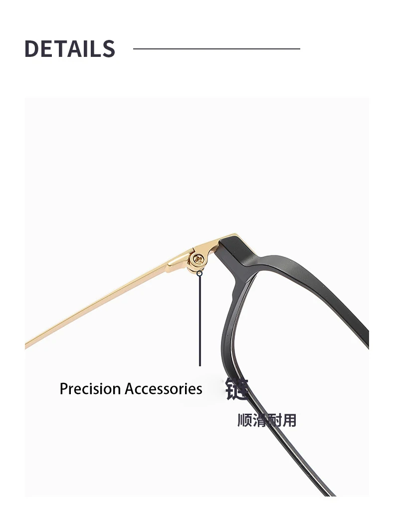 Leichte reine Titan rahmen Retro Polygon Brille Pilot Ultra Doppelbrücke maßge schneiderte optische verschreibung pflicht ige Brillen Mann – Detail 5