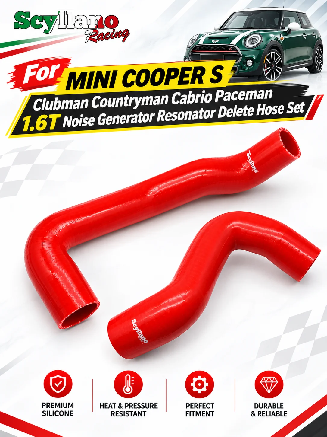 For MINI Cooper S R55 R56 R57 R58 R59 R60 R61 1.6T Noise Generator Delete Hose Kit Resonator Removal