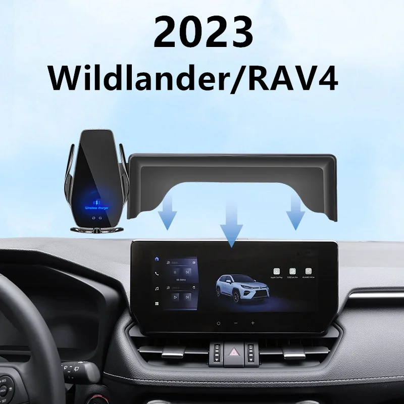 

2023 For Toyota Wildlander RAV4 Car Screen Phone Holder Wireless Charger Navigation Modification Interior 10.25 Inch Size