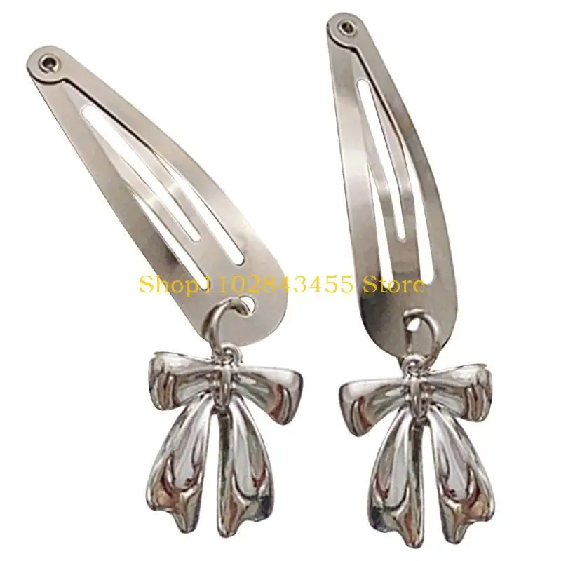 

49MC Простая заколка для волос с бантом для девочек, металлическая заколка для волос, боковая булавка, женский инструмент для