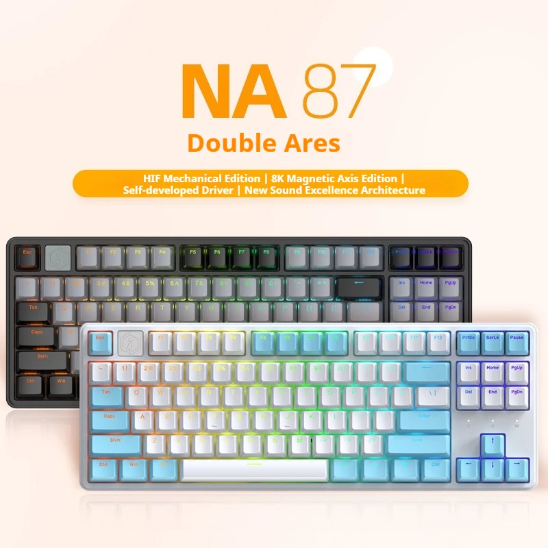 

Aishitou Na87 Mechanical Keyboard Magnetic Axis Full Key Hot Swappable Rgb Color Lighting Wired Gaming Esports Office Use