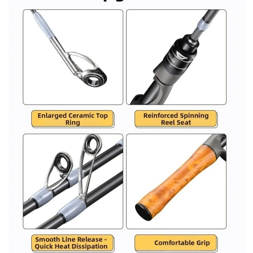 1.55M-1.85M Telescopic Fishing Rod Carbon Fiber Material Protable Design Travel Fishing Rod Telescopic Structure