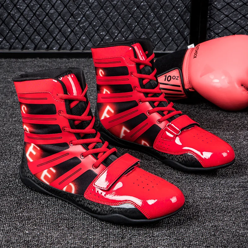 

Professional Boxing Sport Shoes for Unisex Anti-Slippery Gym Training Shoe Couples Wearable Non-Slip Men Wrestling Sneakers