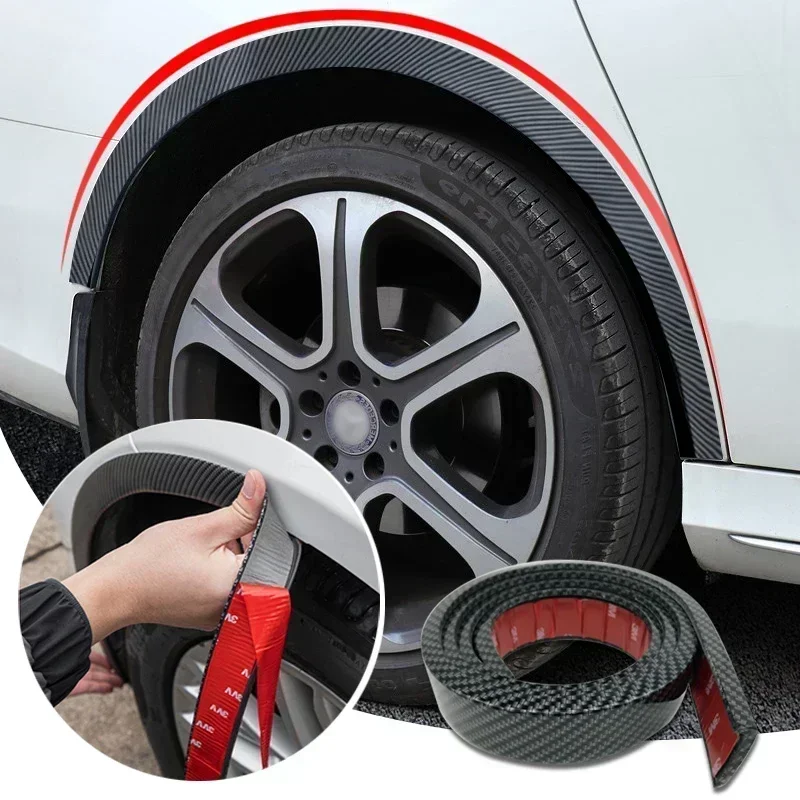 

Carbon Fiber Pattern Car Wheels Tire Arches Car Wheels Fenders Horn Arch Trim Lip Extension Molded Protection Auto Accessories