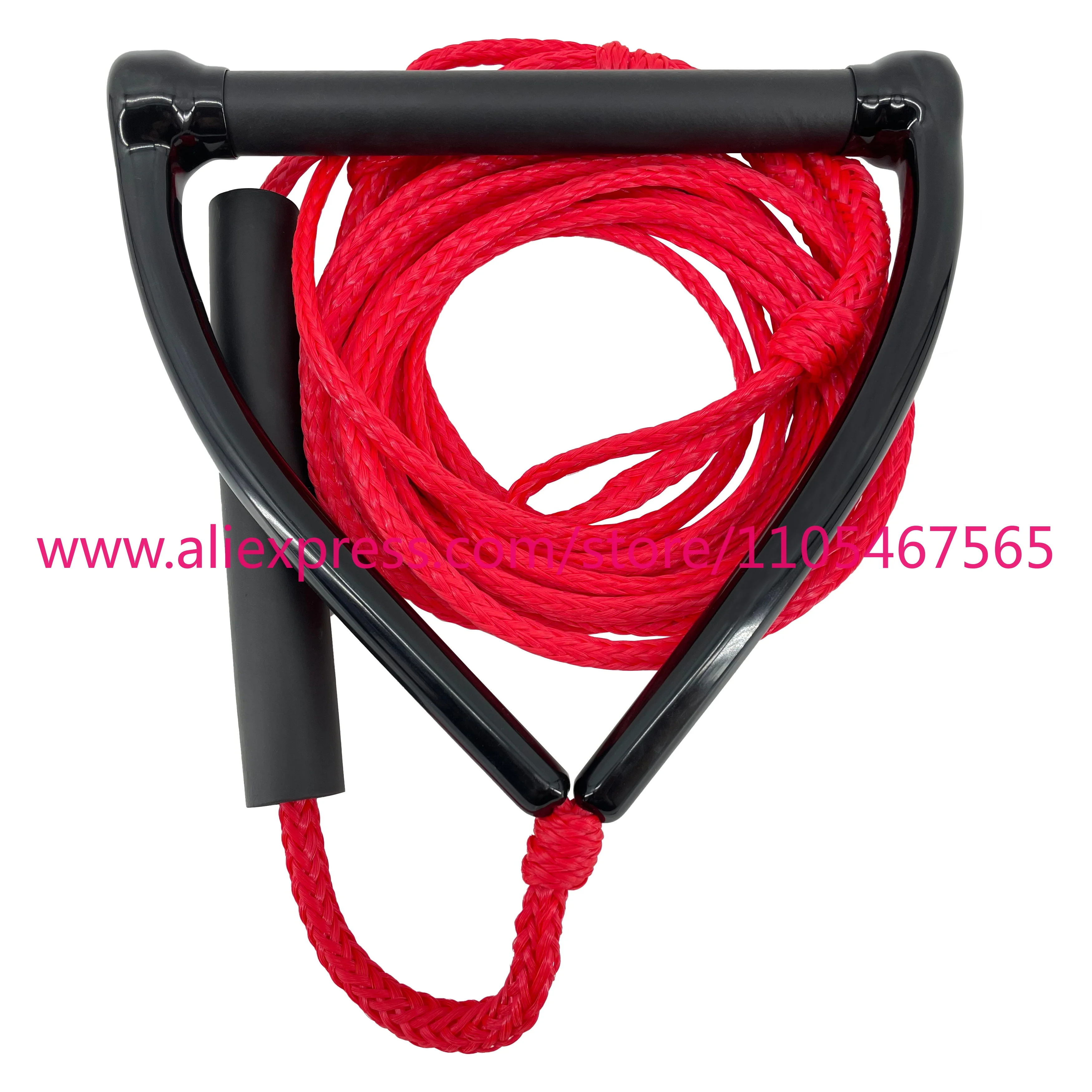 

25 '2200 Pound Red Wakeboard Hollow Braided 100% New Polyethylene Surf Line Wakeboard with 12 NBR Handle