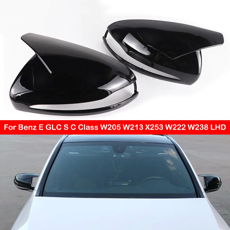 

For Mercedes-Benz E GLC S C Class W205 W213 X253 W222 W238 LHD Replacement Car Rearview Side Mirror Cover Wing Cap Exterior Trim