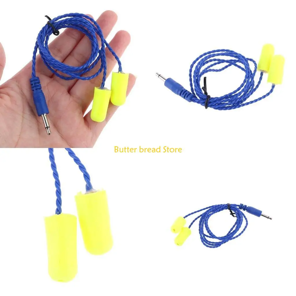 W89C مونو سباق المتكلم سماعة سماعة كابل سماعة الحبل سلك المحمولة 3.5 مللي متر وعرة راديو إلغاء الضوضاء رغوة سماعات الأذن