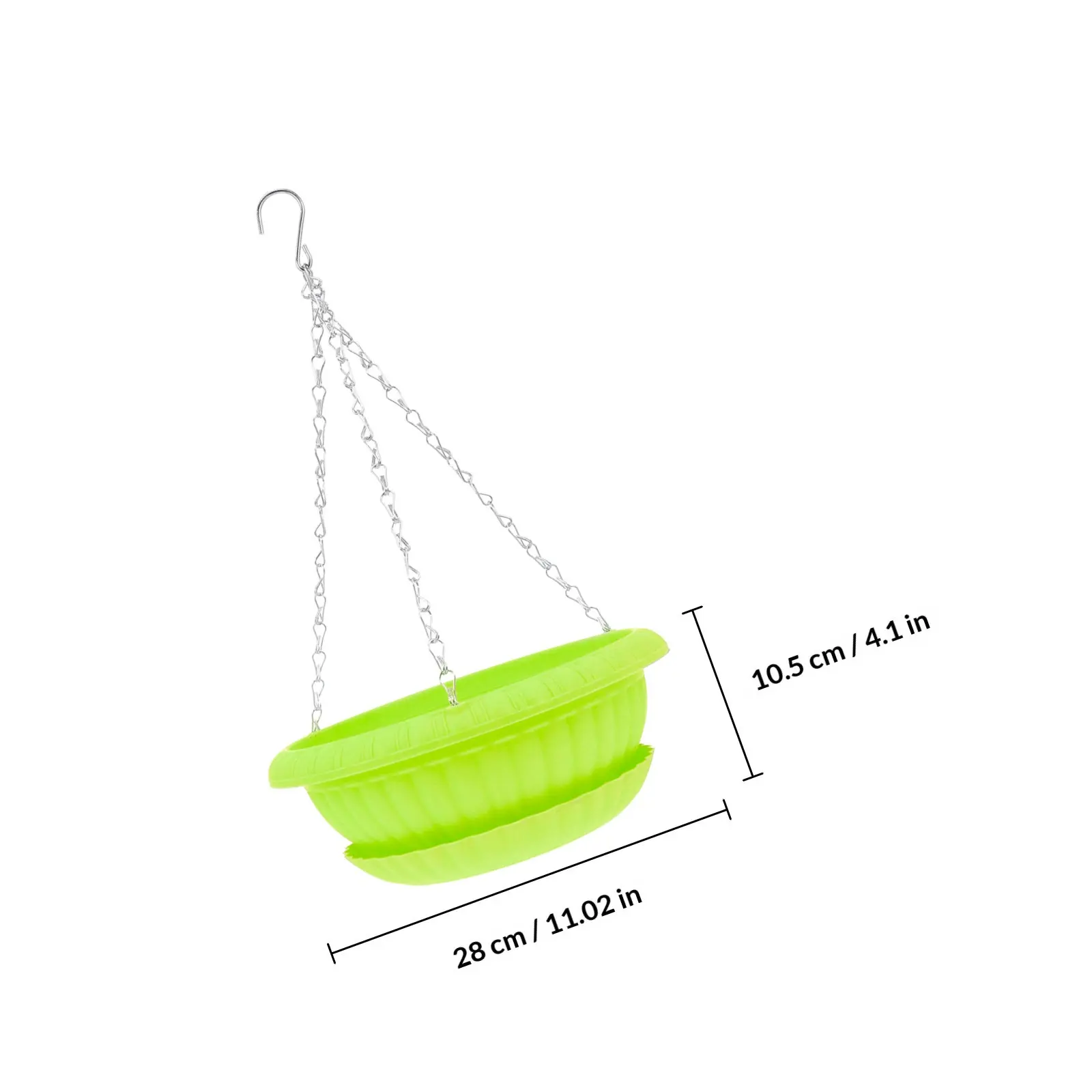 2Sets Resin Plastic Hanging Flowerpot Well Made Premium Material Hanging Plant Pot for Green Plants Flowers Natural Garden Decor