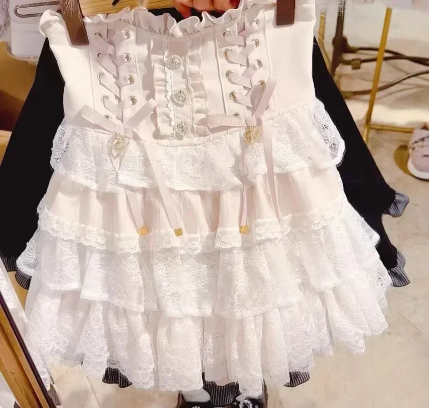 Mine Series Mass Production Mini Skirts Soft Girl Sweet Multi-layer Lace Ruffle Edge Culottes 2025 Spring And Summer Short Skirt