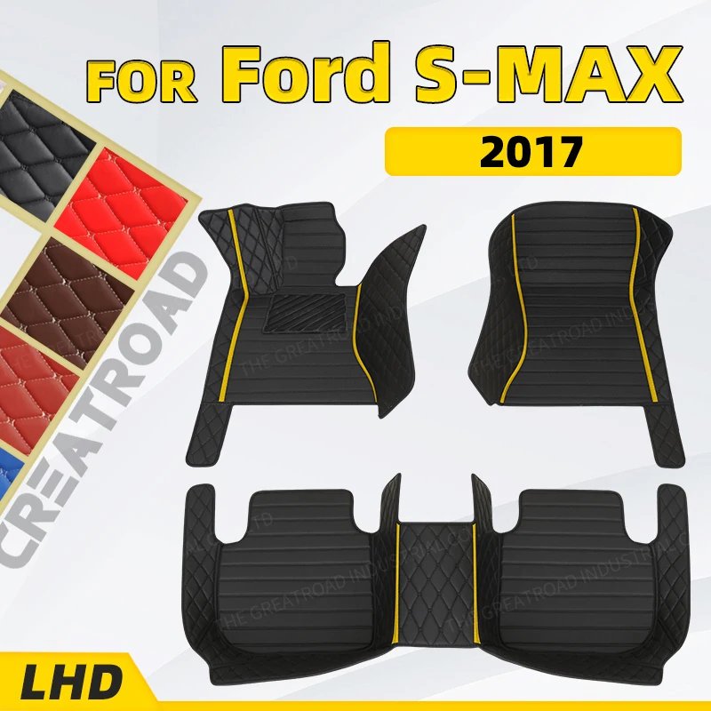 

Custom Car floor mats for Ford S-MAX 2017 auto foot Pads automobile carpet cover interior accessories