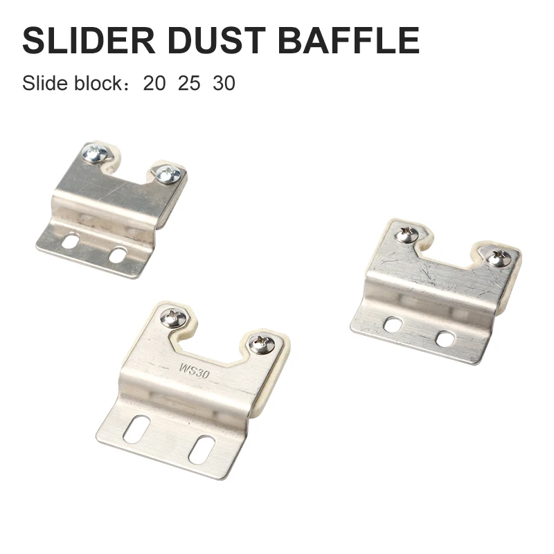 Linear Guide Limit Plate 20 25 30 Line Rail Positioning Block Slider Stroke Buffer Bumper Dust Scraper Scraper CNC 3D Printer