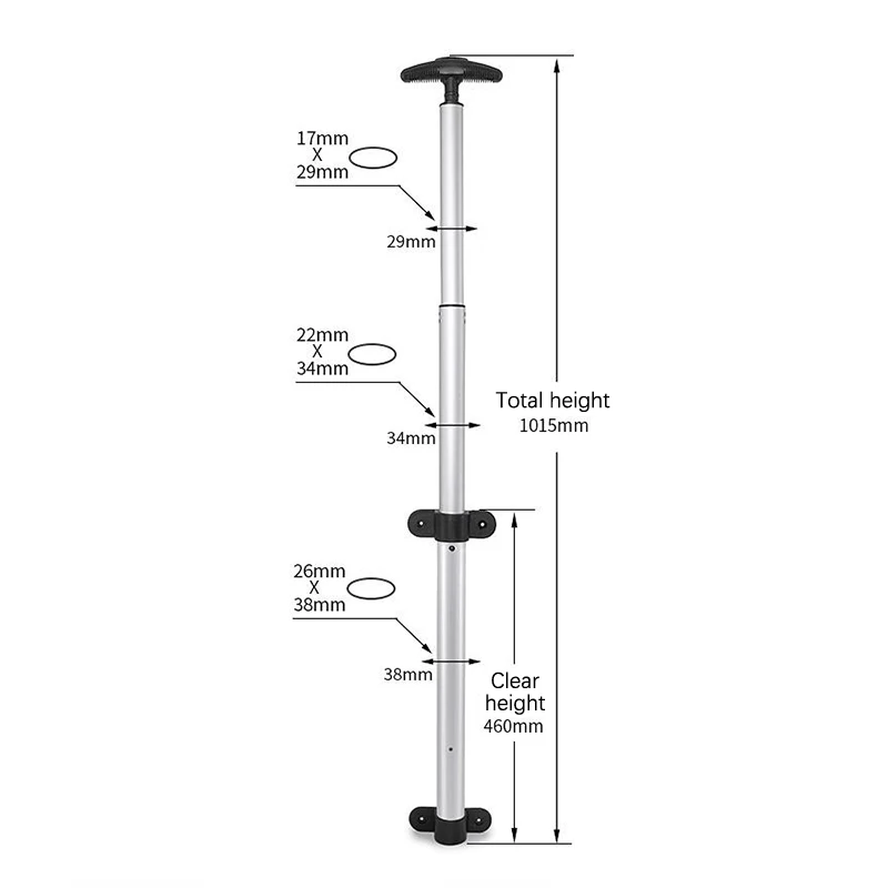 Mango telescópico de aleación de aluminio para equipaje de viaje, accesorio portátil de repuesto, 1 unidad