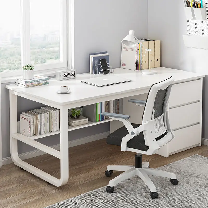 Desk Computer Desk Desktop Simple Home Student with Drawer Writing Bedroom WritingOffice Storage Table