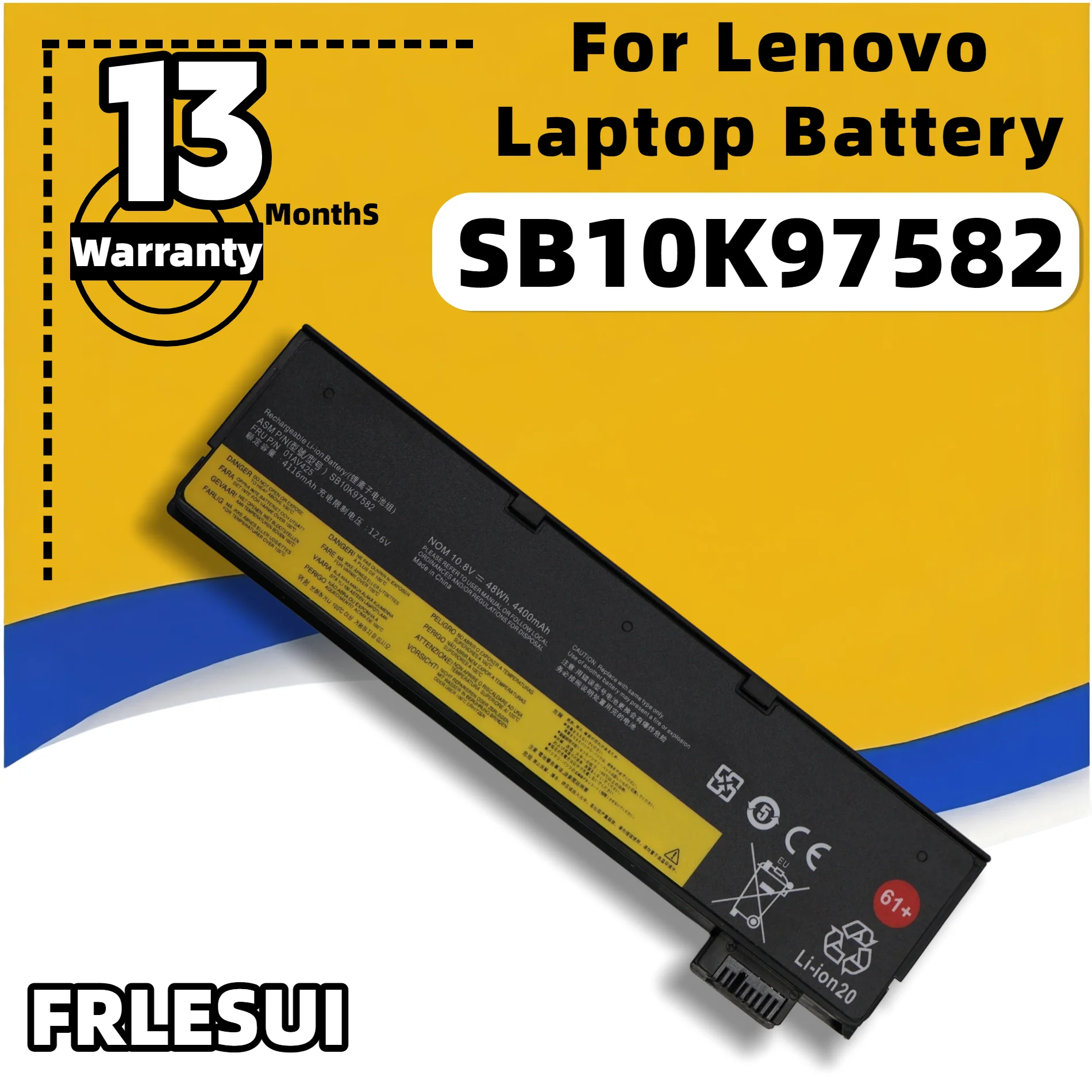 FRLESUI Battery 01AV425 01AV423 01AV424 01AV425 01AV426 01AV427 01AV428 For LENOVO ThinkPad A485 P51S P52S T470 T480 T570 T580