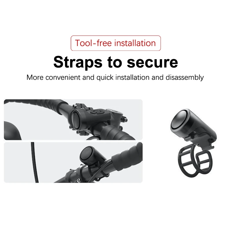 Klaxon de chargement de vélo, cloche Super forte, cloche électrique de vélo de montagne, accessoires d'équipement de cyclisme