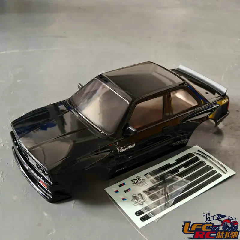 HNR 1/10 Werewolf H9803 Black Body Shell H98268-2 H98265-2 with Stickers for Rc on-Road Drift Racing Car Upgrade Accessory Part