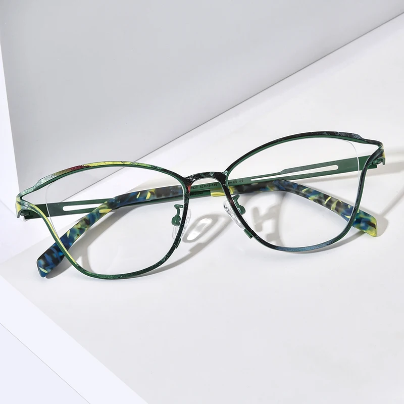 FONEX Pure Titanium Eyeglasses Women Brand Design Retro Cat Eye Glasses Fashion Ultralight Vintage Japanese Eyewear 85922