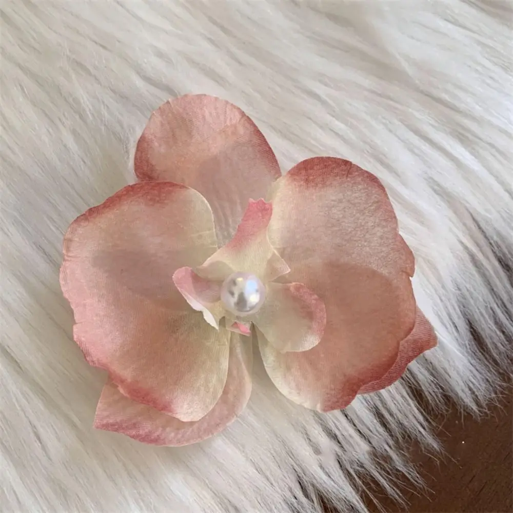 Super Fairy Phalaenopsis Flower Hairpin Silk Fashion Side Duckbill Clip Photo Bangs Clip Seaside Holiday Headdress