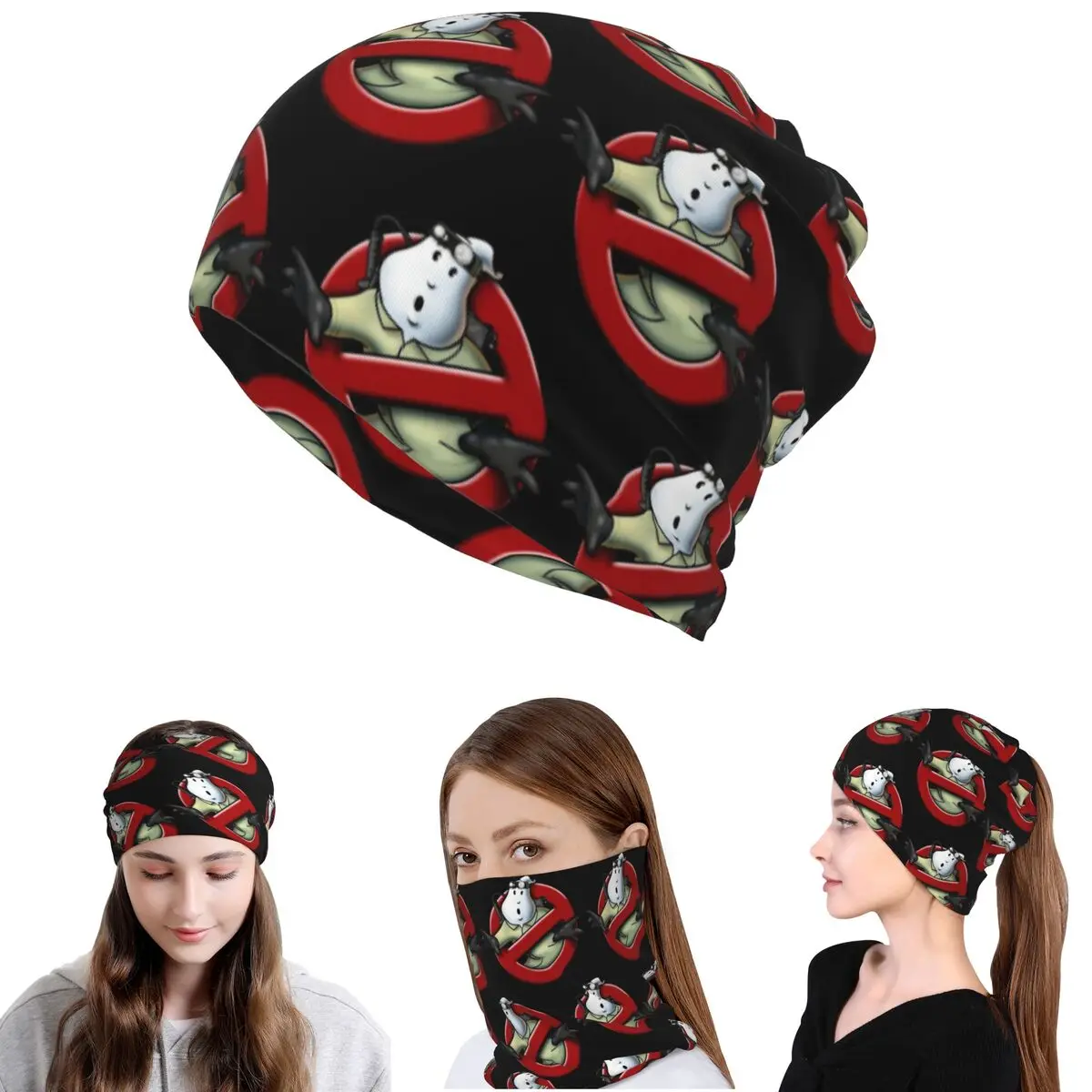

The GhostBusters Logo Pattern Bandana Neck Gaiter Wrap Mask Scarf Multi-use Headband Beanies Hat for Men Women Adult Windproof