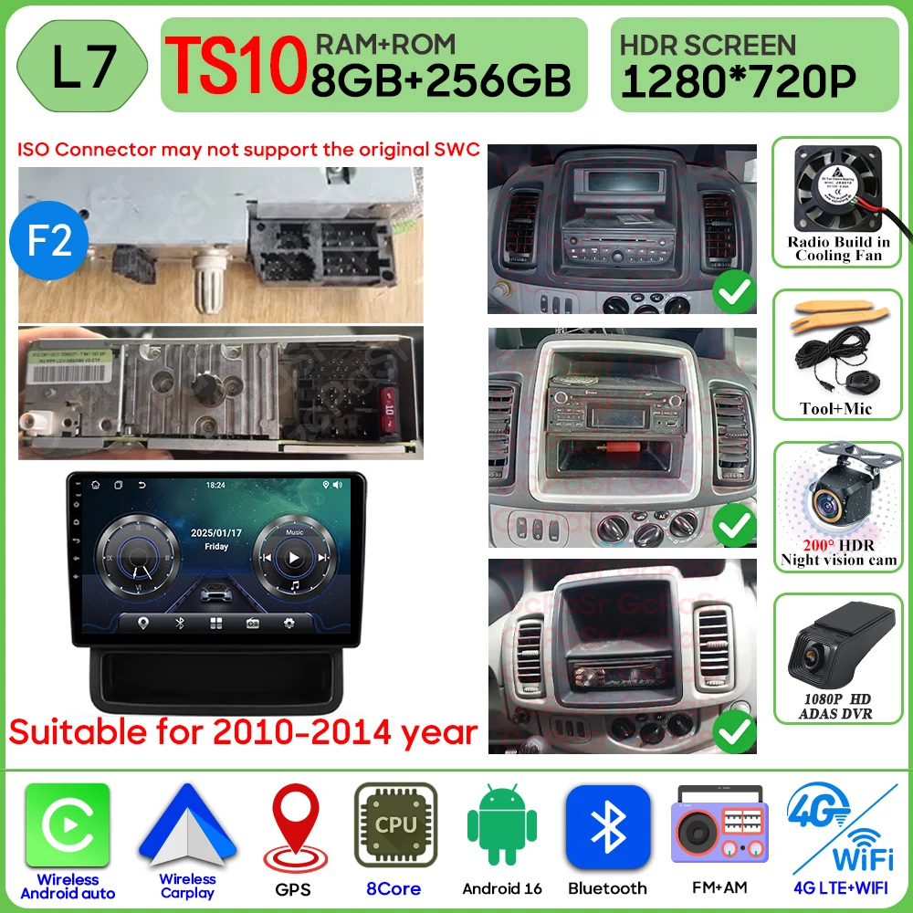 Autoradio Voor Renault Trafic 2 Voor Opel Vivaro EEN Voor Nissan primastar 2001-2014 Video Player Carplay Geen 2din multimedia GPS BT