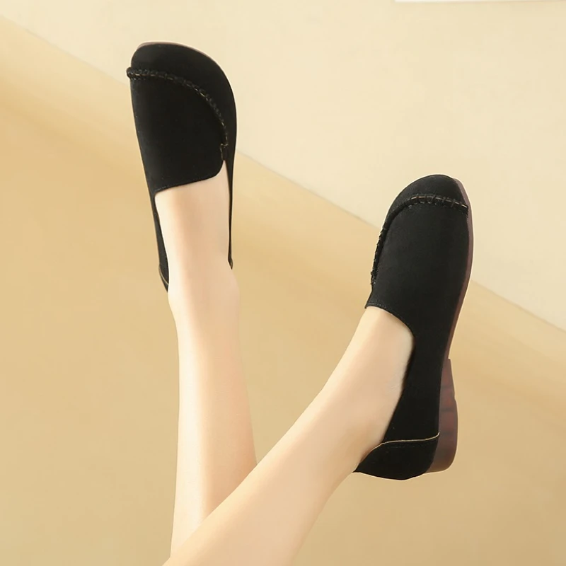 

Женская повседневная обувь, новинка 2024, весенне-осенние лоферы на плоской подошве, женская модная нескользящая мягкая обувь на плоской подошве, Zapatos De Mujer