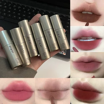 DIXI Mini Silver Tube Matte Lip Glaze — Velvet Finish, Skin-Enhancing, Versatile…