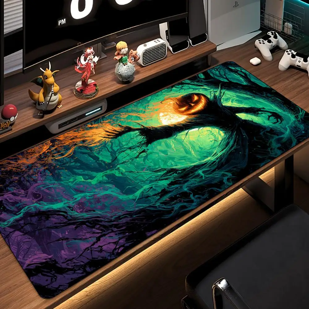 Devil Pumpkin Head playmat Mouse Pad Desk Mat gaming mats rubber anti-slip Durable pc accessories keypad Extended mouse pads