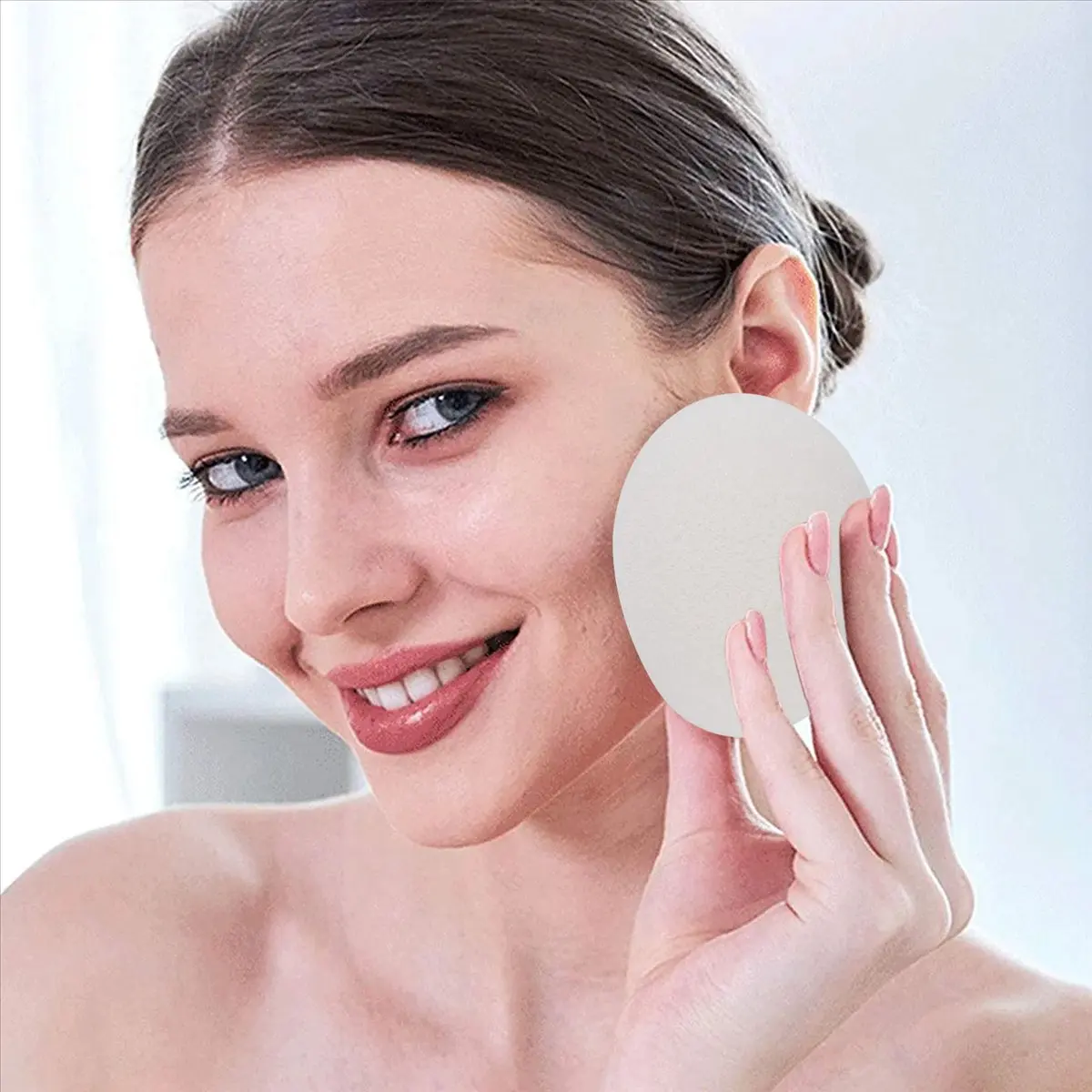finefine Face natural konjac cleaning sponge - White