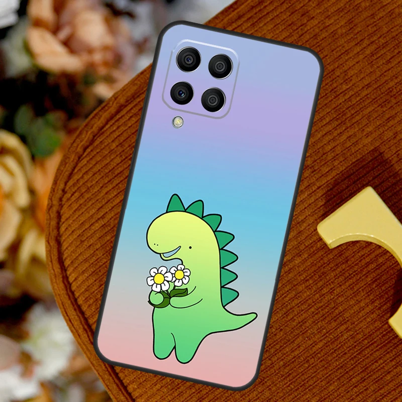 Cute Dinosaur Tea-Rex For Samsung Galaxy M13 M33 M53 M52 M32 M12 M14 M34 M54 M11 M21 M51 M15 M55 M31s M20 Case