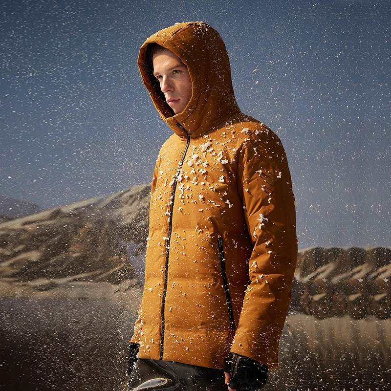 Xtep Down Jacket Men 2023 Winter New Style Keep Warm Hooded Coat Comfortable Lightweight Tops 877429190017