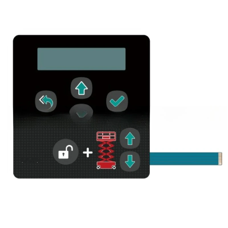 

Pressure waterproof acrylic panel with lamp, swing rod detection, light touch film button, two-color LED switch panel