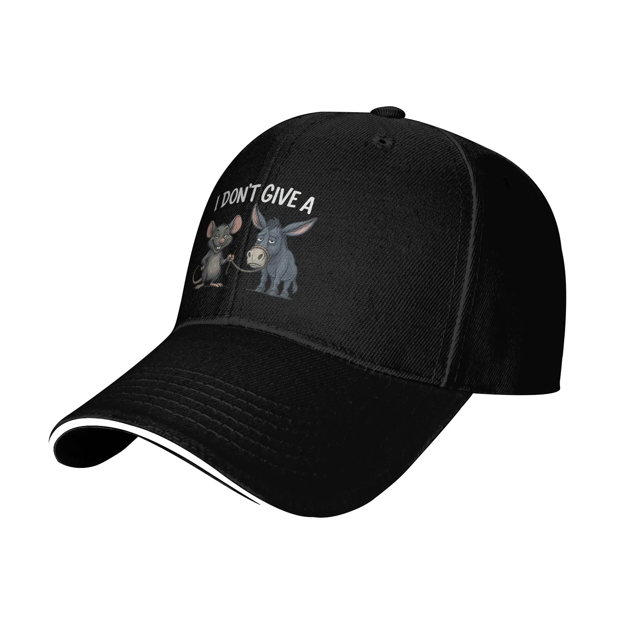 Spring I Don't Give A Rat And Donkey Baseball Cap  Outdoor Sports Casual Hip Hop Hats Unisex Print Sun Snapback Cap