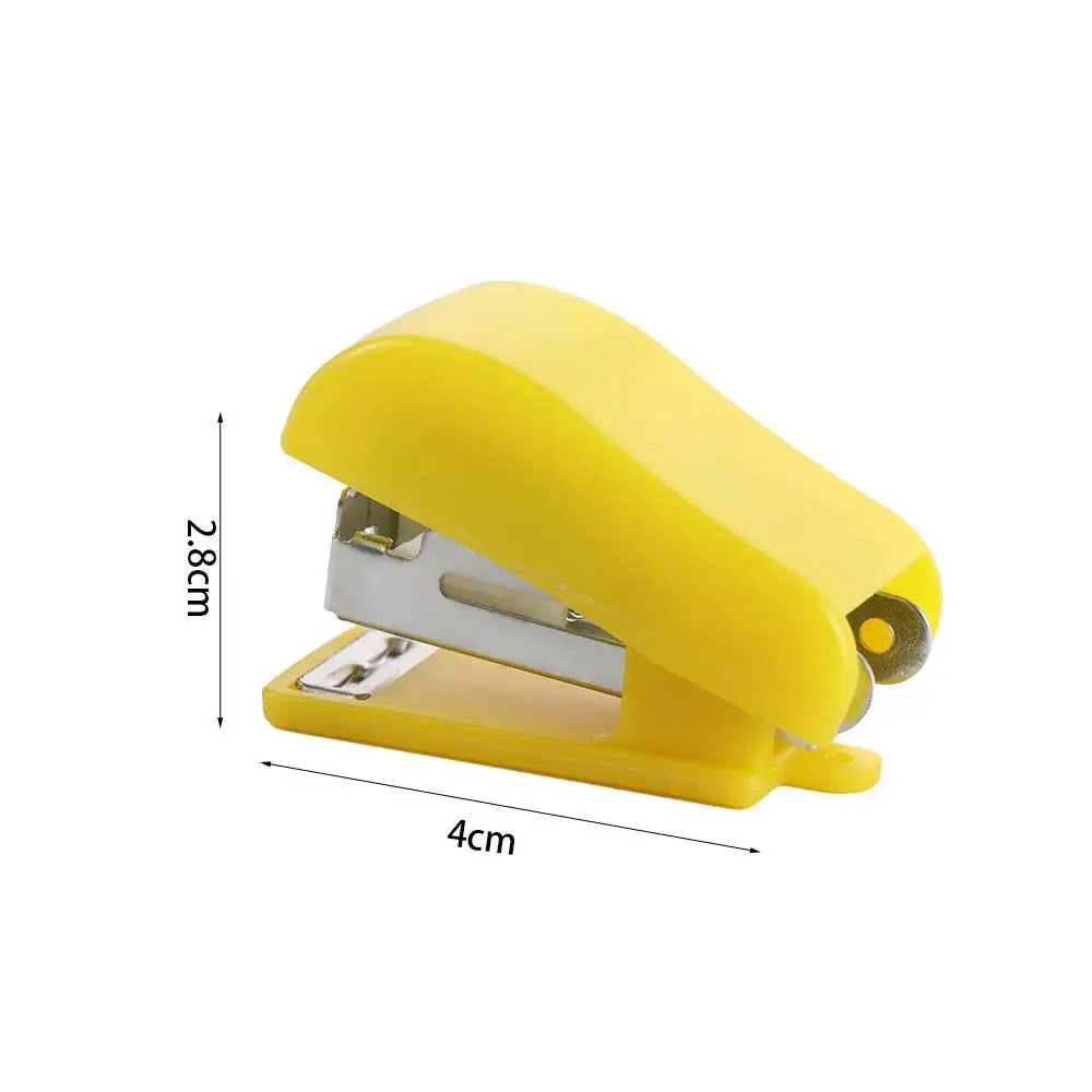 Mini conjunto de grampeador sem esforço, economia de trabalho, pequena máquina de encadernação de papel, fixação de ferramentas de grampeamento de papel, professor