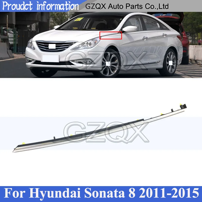 

CAPQX Chrome Front Bumper Bright Strip For Hyundai Sonata 8th 2011-2015 Front Fender Trim Front Decorative Bright Strip