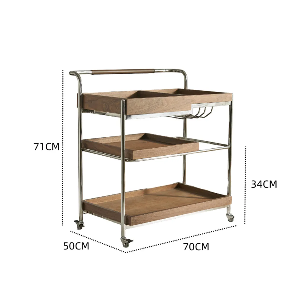 

Cart medieval solid wood removable retro sofa side side cabinet coffee table small table