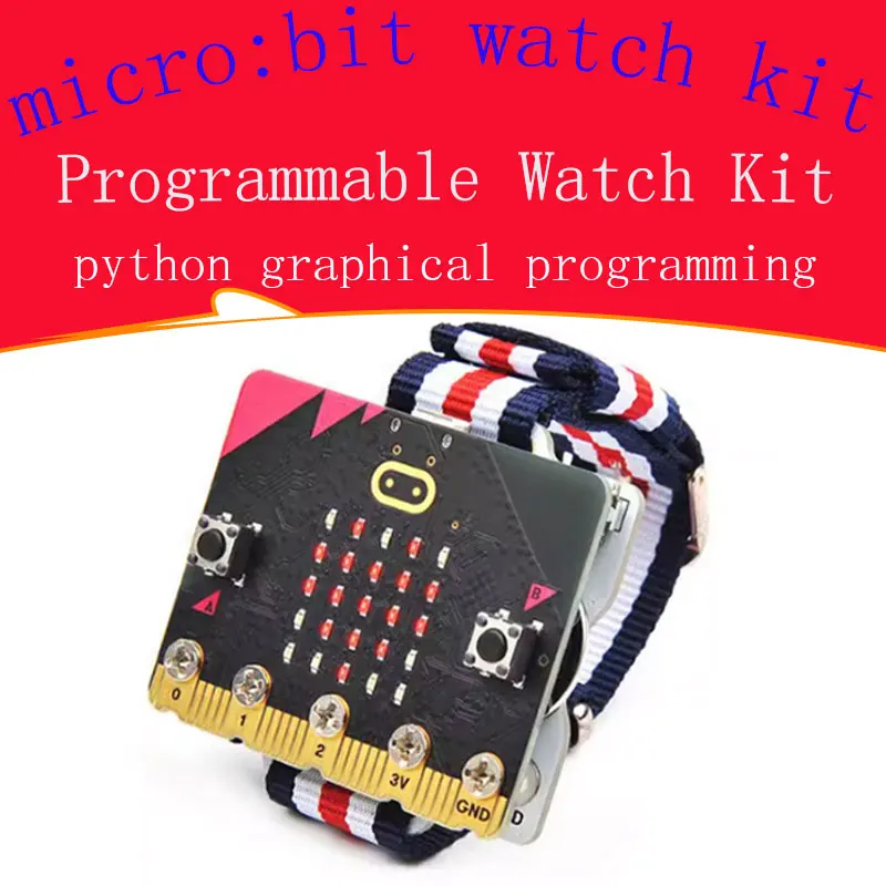 microbit motherboard programmable watch kit motherboard watch graphic children's introductory programming free course