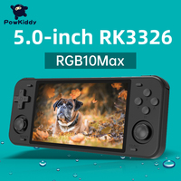 POWKIDDY RGB10max Retro Open Source System Handheld Game Console RK3326 RGB10 MAX 5-Inch IPS Screen 3D Rocker Children's Gift