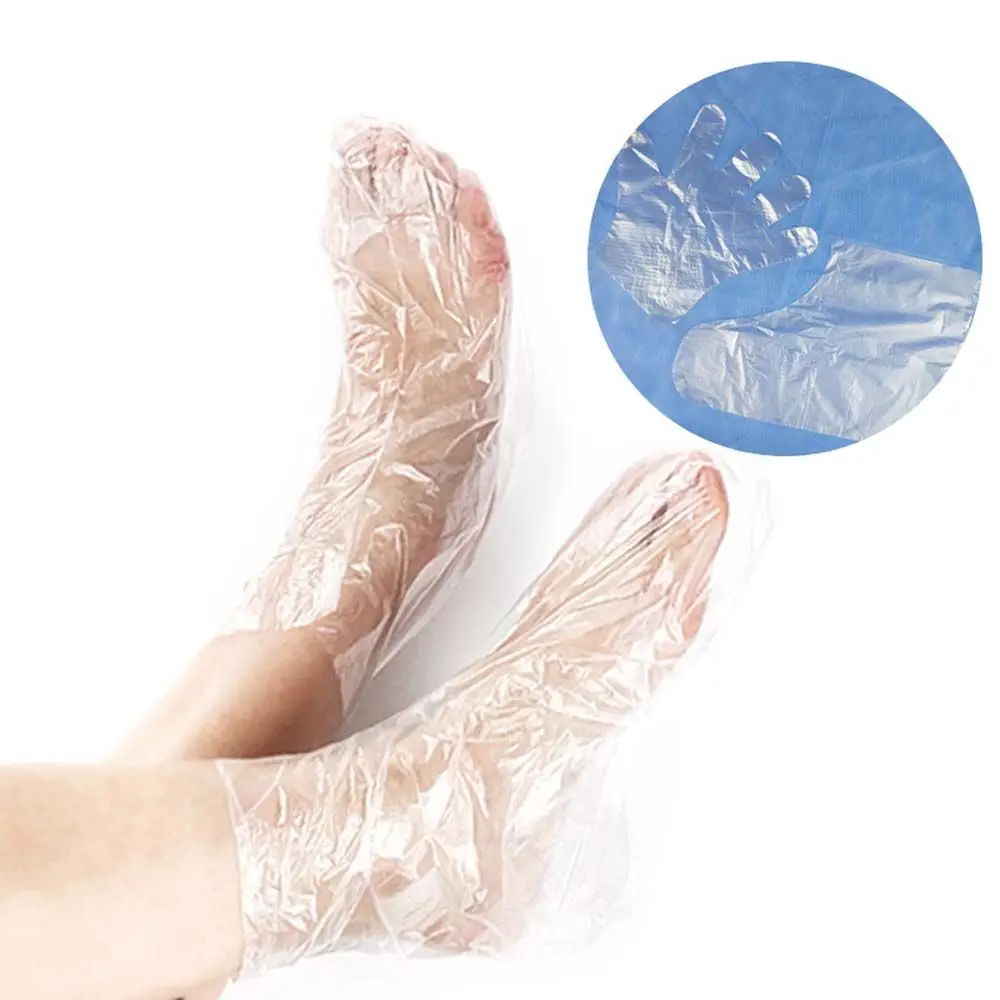 Sacs de thérapie en plastique transparents pour chaussures, film de protection des pieds, couvre-pieds de poulet, masque de pied expansif, couvre-chaussures transparents