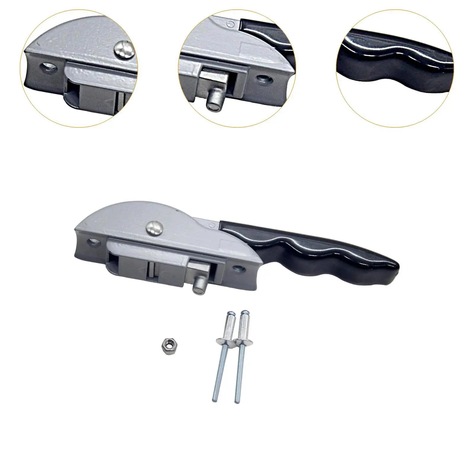 RV Awning Parts Upgrade Handle with Rivets Non Slip Grip Awning Handle for Trailer Lift Manual Use