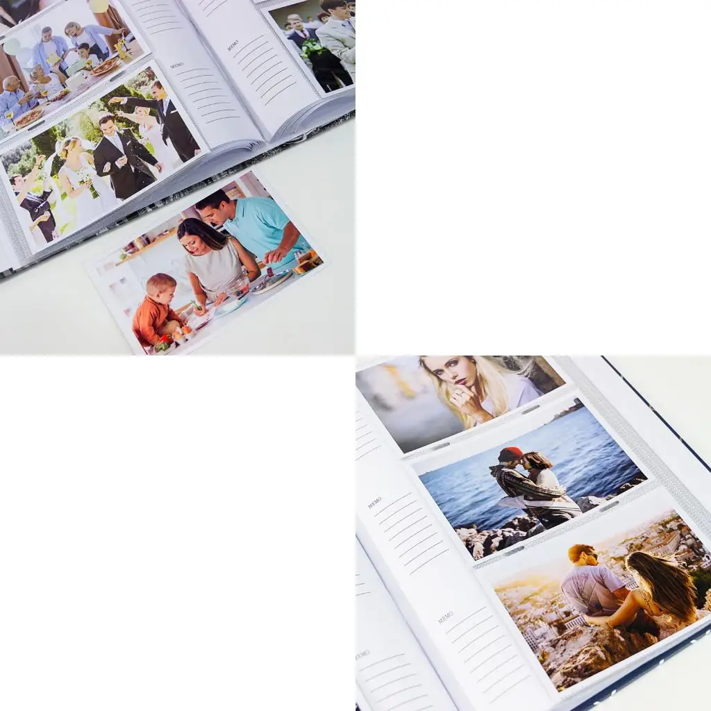  Premium Flat Back Photo Album Scrapbook With Paper Pages Elegant Floral Designs