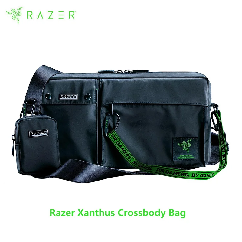 

New Razer Xanthus Crossbody Bag Fits Most Gaming Handhelds & Mobile Controllers Detachable Mini Pouch for Earphones