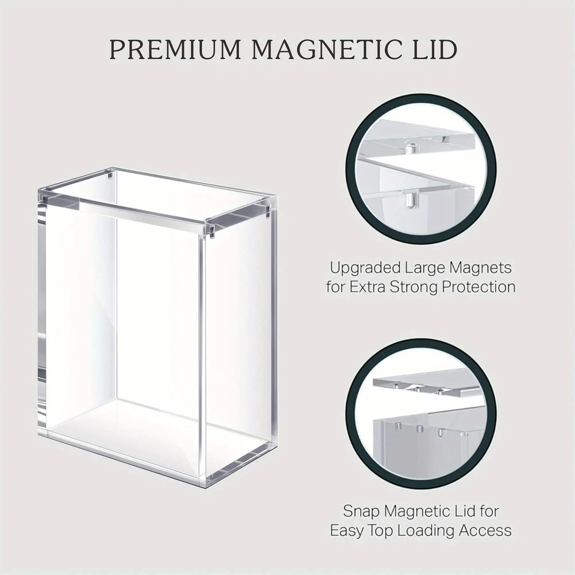 1 Piece Display Box, 5Mm Thickened Reinforced Material, Suitable For Storage And Gift Packaging