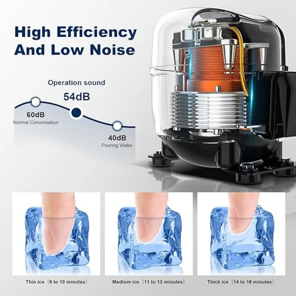 เครื่องทำน้ำแข็งแบบตั้งโต๊ะ, เครื่องทำน้ำแข็งเชิงพาณิชย์ขนาด 121 ปอนด์/24 พร้อมที่จับ เครื่องทำน้ำแข็งเชิงพาณิชย์ เครื่องทำน้ำแข็งเชิงพาณิชย์