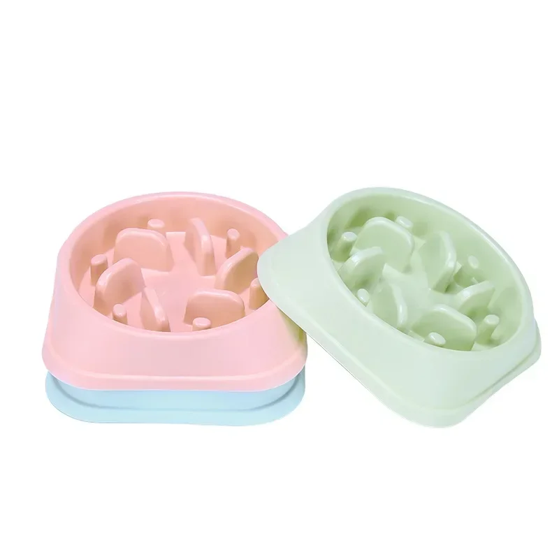 2021 New 1Pc Pet Dog Bowl Slow Feeder Plastic Anti Choking Puppy Cat Eating Dish Bowl Anti-Gulping Food Plate