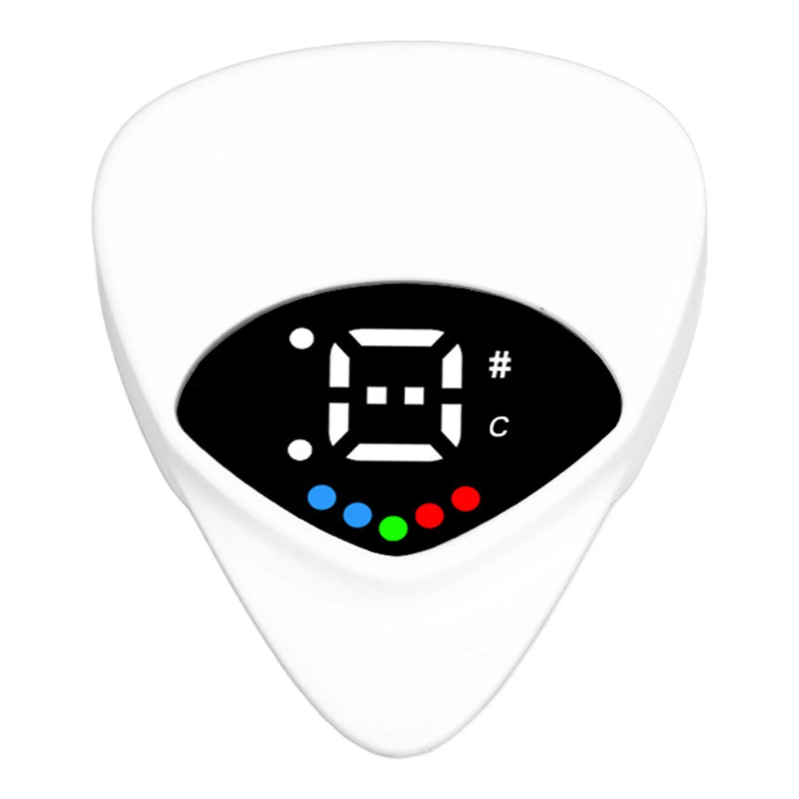 2-in-1 Guitar Pick Tuner High Sensitivity LED 12 Tone Electronic for Electric Acoustic Guitar Ukulele