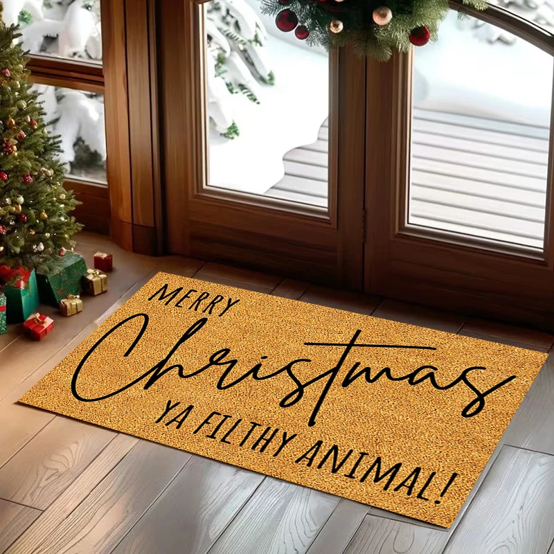 Christmas Decor Doormat Non-slip Washable And Durable Suitable For Both Indoor And Outdoor Use Perfect Festive Gift 50X80CM